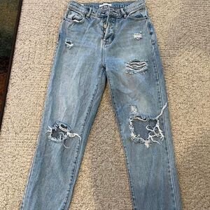 Pacsun Women's Ripped Straight Leg Jeans